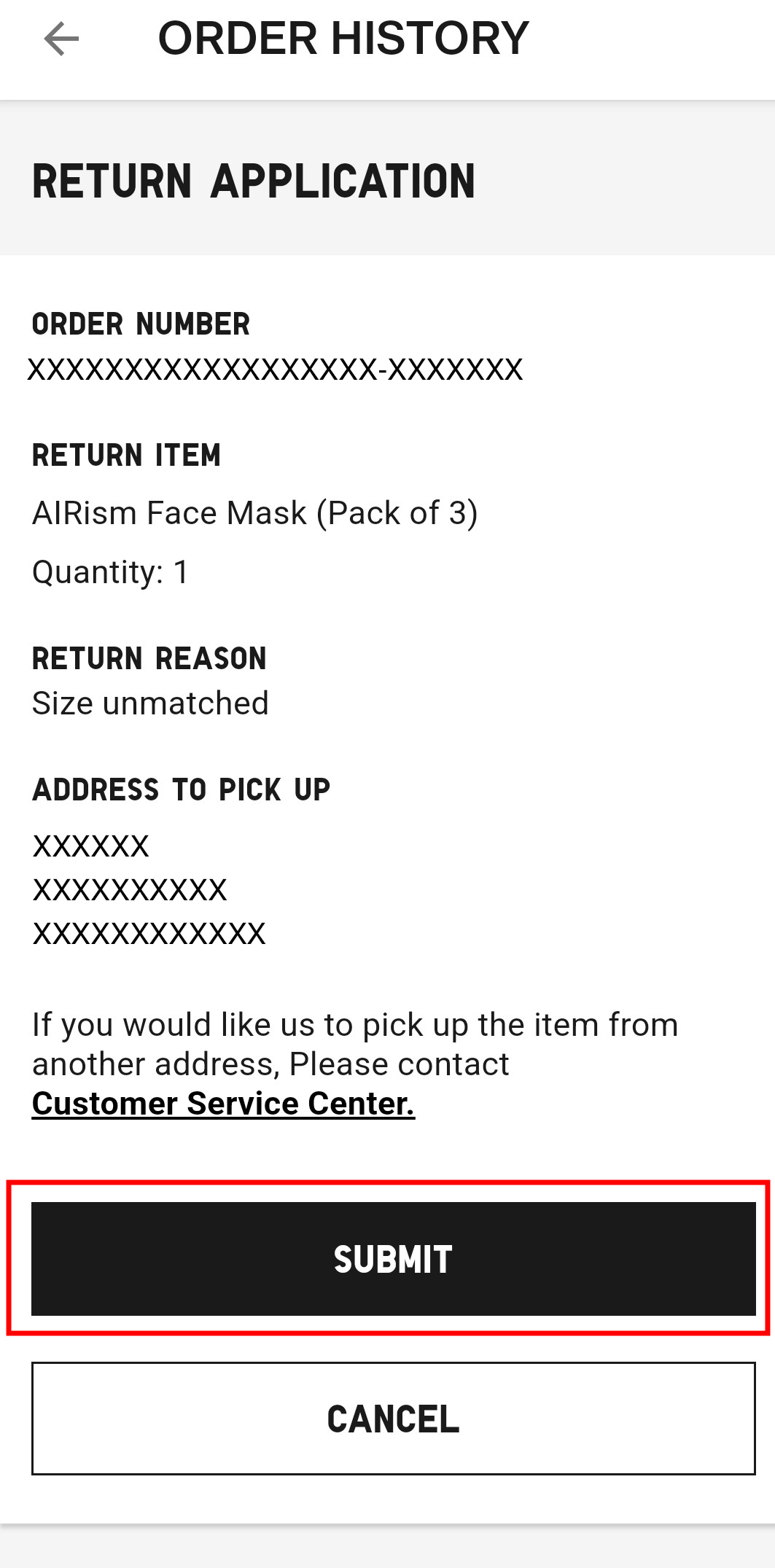 confirm address